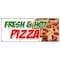 Signmission FRESH & HOT PIZZA BANNER SIGN by the slice whole pie pepperoni sausage B-96 Fresh & Hot Pizza - alternate 1